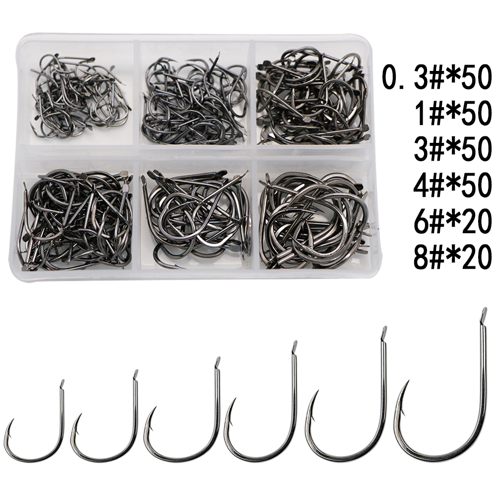 Fishing Hook Offset - 240pcs/box Barbed Fishing Hooks Carp Single