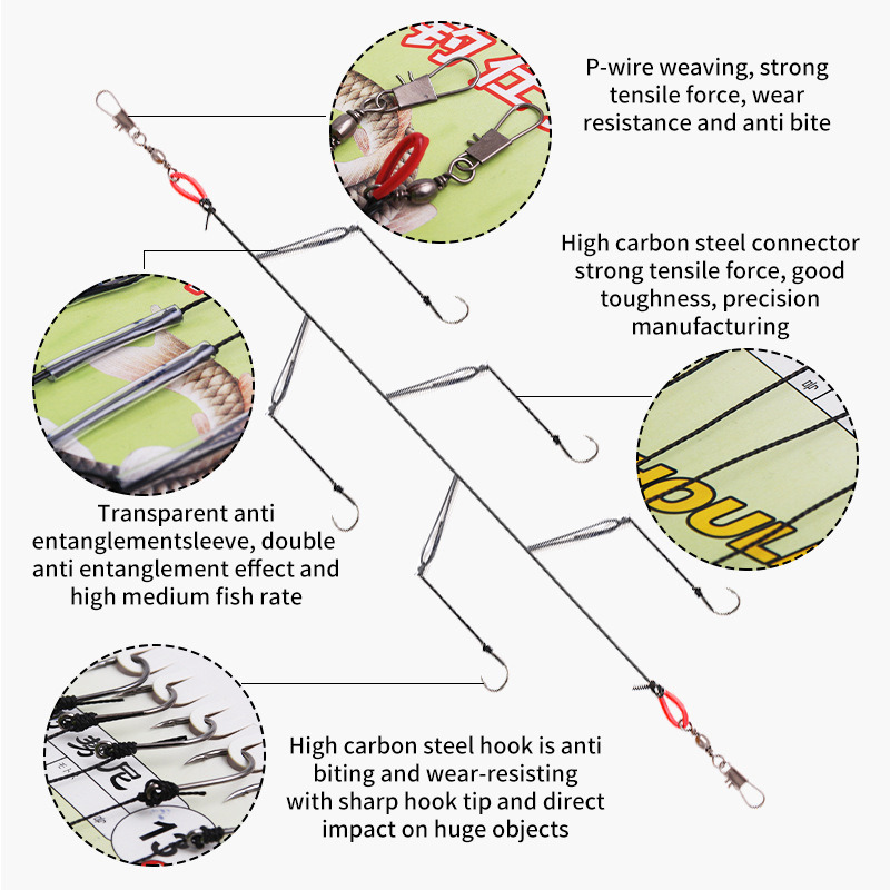 1pc High Carbon Steel Rigs Swi - Fishing Hook Assortment 评论和价格